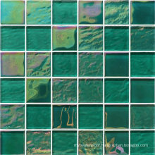 Crystal Green Swimming Pool Wall and Floor Iridescent Mosaic Tile